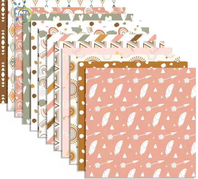 وسادة ورق قصاصات AEE1 – 24 ورقة بطاقات منقوشة لطيفة 12×12 بوصة لصناعة البطاقات والمشاريع اليدوية