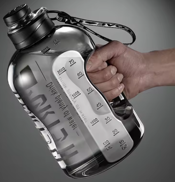 زجاجة مياه رياضية بسعة كبيرة 1.7L / 2.7L – محمولة للصالة الرياضية، التخييم والدراجات، كوب ماء للرجال واللياقة البدنية