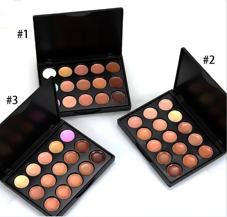 2019 المهنية 15 ألوان المخفي مؤسسة كونتور الوجه كريم البسيطة الحجم ماكياج لوحة برو أداة لصالون حزب الزفاف اليومية dhl سفينة