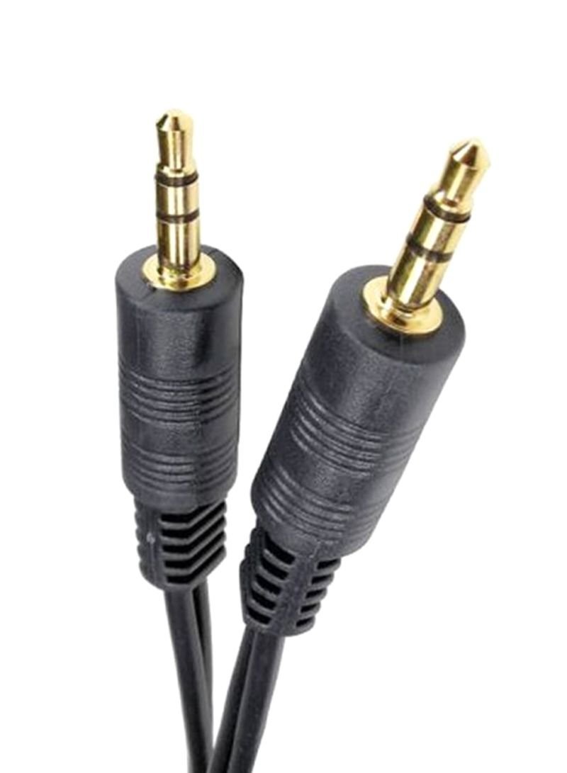 كابل صوت AUX ستيريو بمنفذ جاك بقياس 3.5 مم بطول 1.5 متراً (ذكر إلى ذكر)