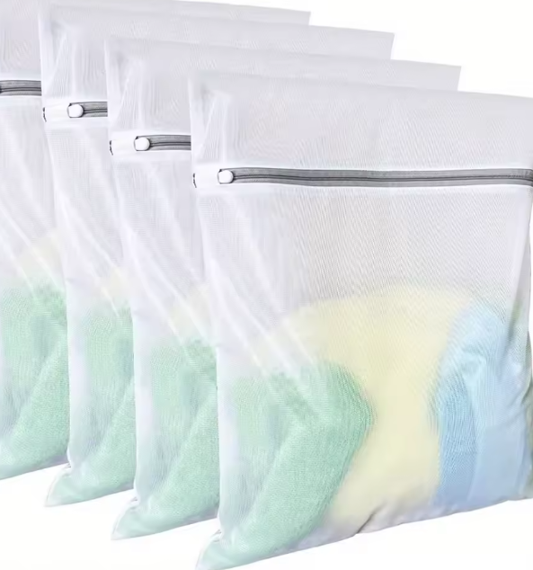 أكياس غسيل شبكية للملابس الحساسة - 3 أو 4 قطع للحماية ومنع التشوه