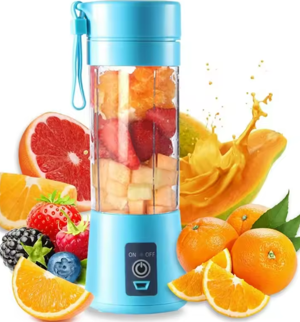 خلاط عصير كهربائي محمول صغير – كوب عصير ب6 شفرات للشحن السريع