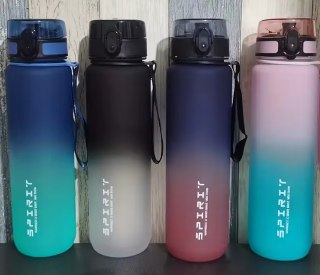 زجاجة مياه رياضية مانعة للتسرب – سعة كبيرة، محمولة ومتينة للصالة الرياضية والأنشطة الخارجية، مصنوعة من مواد غذائية آمنة