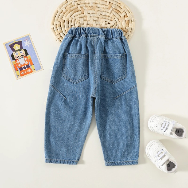 غير رسمي على الطراز الكوري المستقيم ساق الأطفال سراويل دنيم مسطحة مع سروال جينز أولاد مرنة 17.05 - 35.66ر.س / قطعة 17.23 - 36.02ر.س 1%