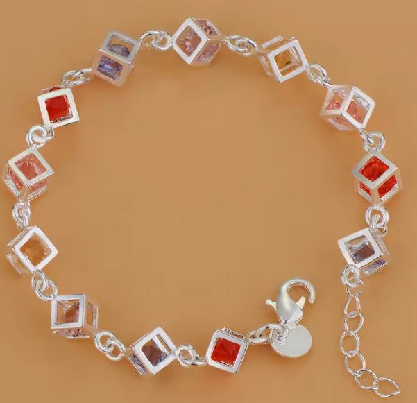 سوار فضة 925 بحبات فاخرة – هدية مثالية للنساء