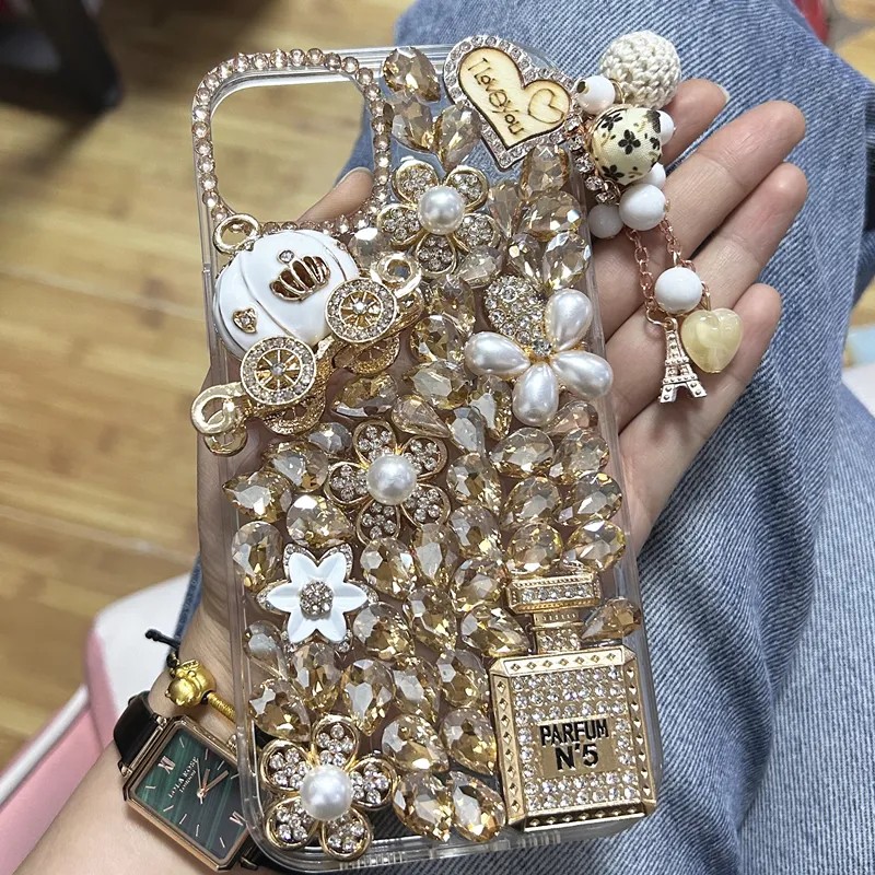 جراب هاتف خلوي فاخر على شكل سيارة اليقطين الماسية لهاتف Samsung Galaxy S22Ultra، غطاء واقٍ من حجر الراين، S21FE، S20، S10 Lite، S23