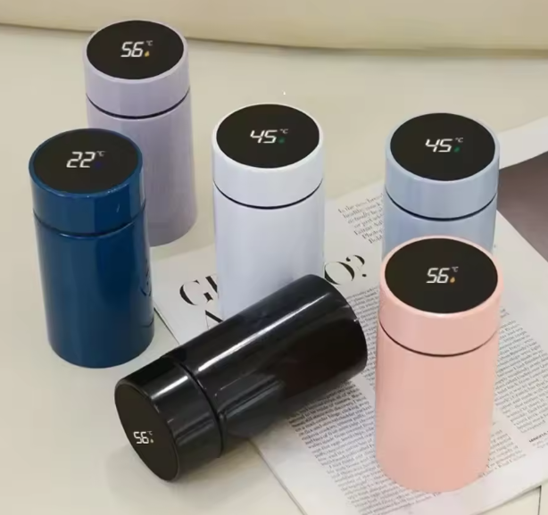 زجاجة مياه من الفولاذ المقاوم للصدأ – ترمس حراري للحفاظ على المشروبات ساخنة وباردة، كوب قابل لإعادة الاستخدام، مثالي للشرب اليومي والسفر