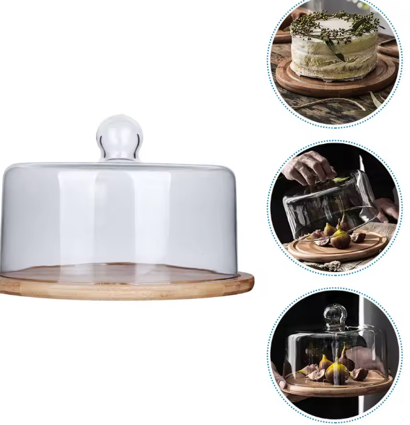 غطاء حماية الكيك مع صينية عرض – لمناسبات وحلويات منزلية