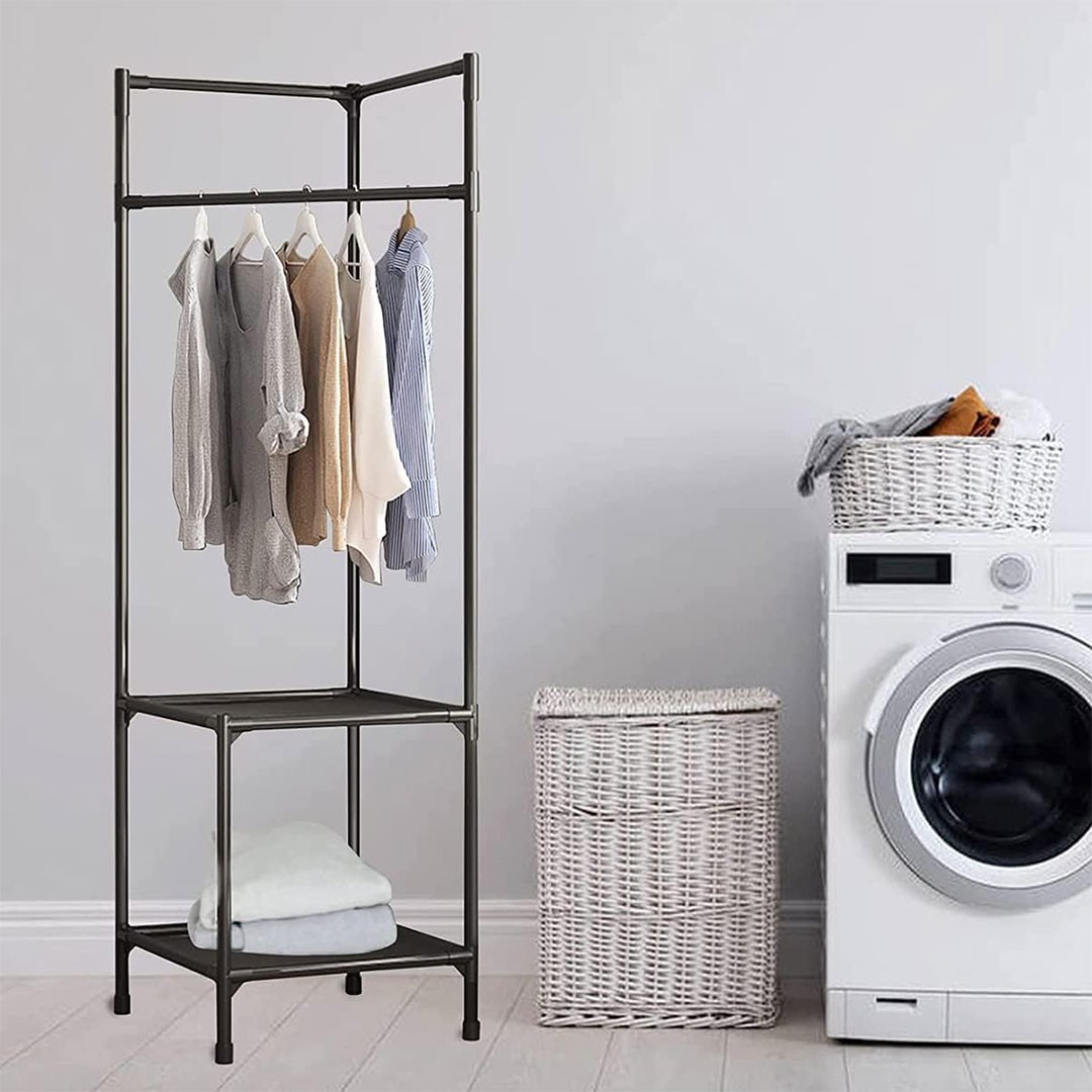 منظّم زاوية 3 في 1 للملابس والأحذية و خزانة و علاقة