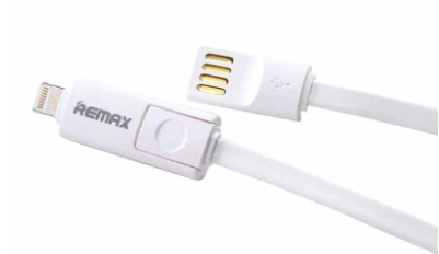 ريماكس كابل مزدوج يو اس بي الي لايتنينج 1 متر