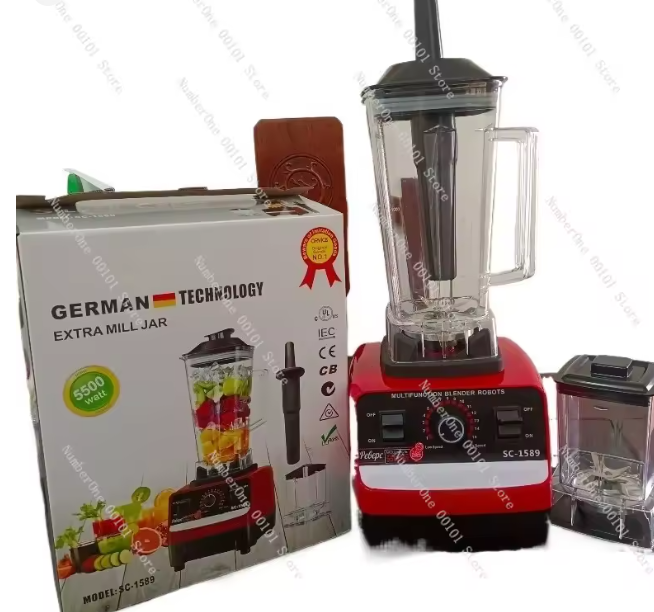خلاط عالي الطاقة 5500 وات مع كوب مزدوج – 220 فولت للمطبخ المنزلي
