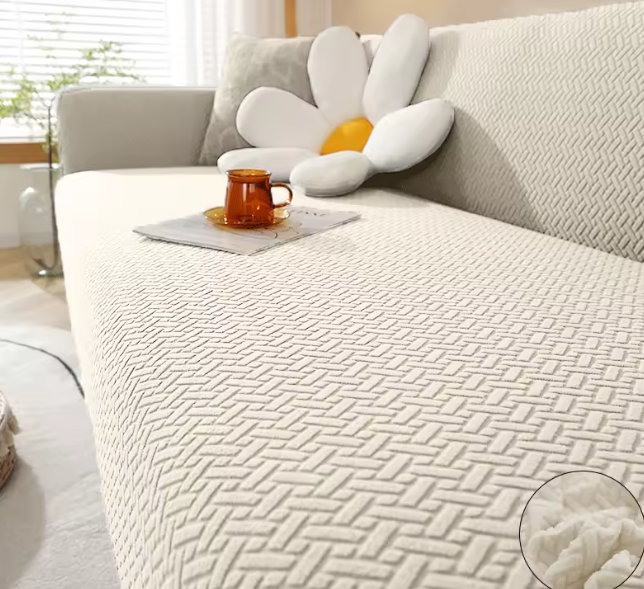 غطاء أريكة جاكار مرن – حماية الأرائك من 1 إلى 4 مقاعد – صوف بولي قطبي ممتد لغرفة المعيشة