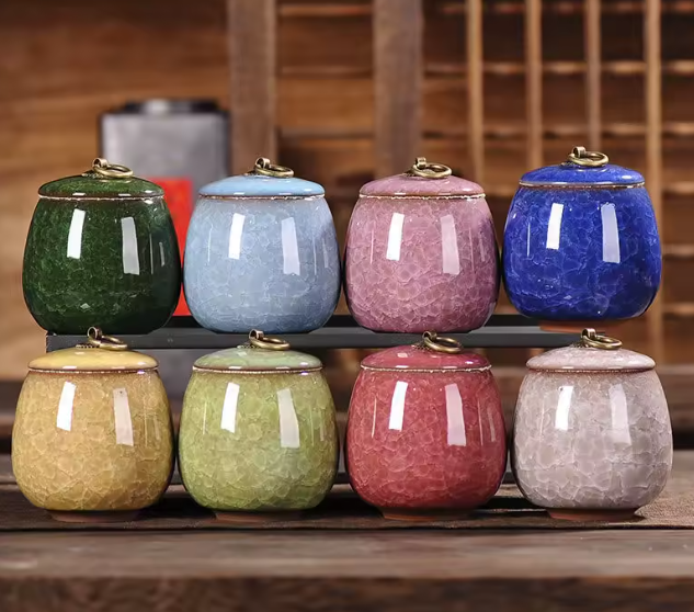 جرة تخزين صغيرة محكمة الإغلاق – للمطبخ والشاي والقهوة والسكر