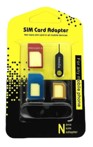 نانو مجموعة محول بطاقات Sim أزرق/أحمر/أسود