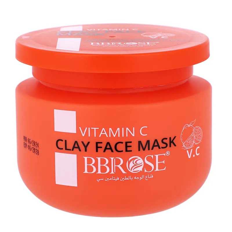 قناع الوجه بالطين من BBROSE، الكولاجين/فيتامين C/الألوة فيرا، تنظيف عميق وتنقية البشرة
