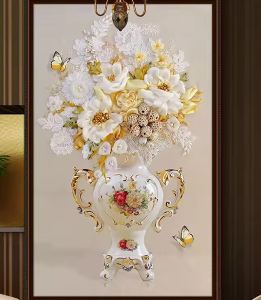 "ورق جدران ثلاثي الأبعاد بنمط أوروبي – تصميم زهري مجسم للغرف والممرات"