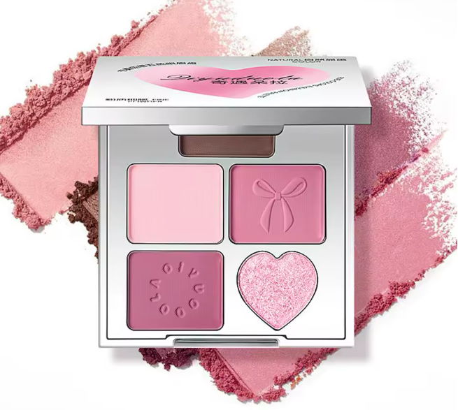 لوحة ظلال عيون فنية – لمسة نهائية غير لامعة ولامعة، ألوان وردية طبيعية طويلة الثبات