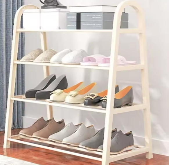 خزانة أحذية منزلية متعددة الطبقات – تصميم معدني بسيط وموفر للمساحة