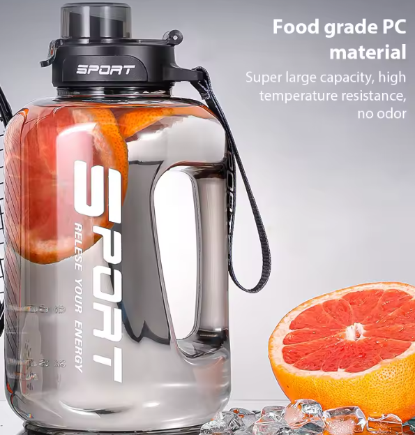 زجاجة مياه رياضية كبيرة الحجم 1.2L / 1.7L / 2.5L – كوب بلاستيكي محمول بسعة كبيرة للطلاب والأنشطة الخارجية