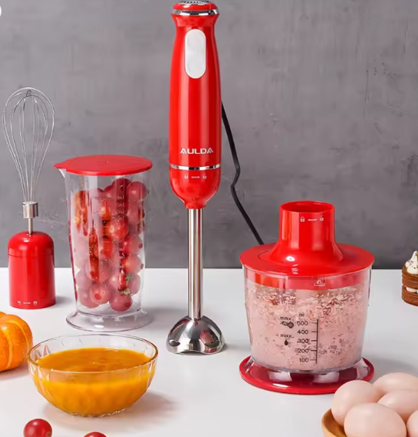 خلاط يدوي متعدد الوظائف – مع شفرات مضادة للرذاذ وسرعات متغيرة