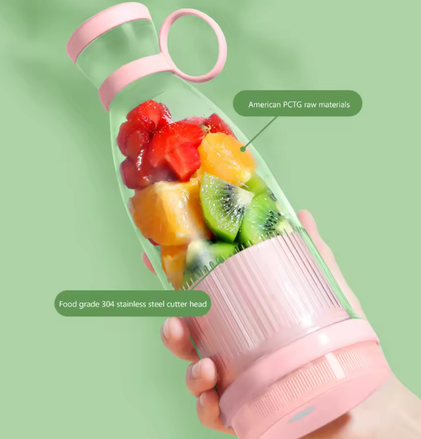 عصارة كهربائية محمولة لاسلكية – خلاط زجاجة للشحن اللاسلكي، تحضير عصائر ومخفوقات