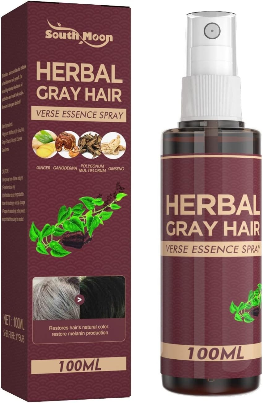 • مصل علاج الشعر الأبيض الرمادي من الأبيض إلى الأسود