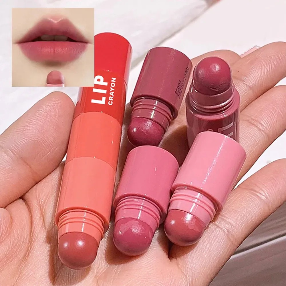 4 في 1 عارية ماتة أحمر الشفاه KIT Combo Velvet Long Longes Sexy Red Lip Tint لا يتلاشى تلوين Lipliner Lips Cosmetic Set