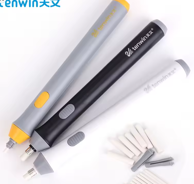 ممحاة كهربائية قابلة للتعديل من Tenwin – أدوات رسم وقرطاسية مدرسية تعمل بالبطارية