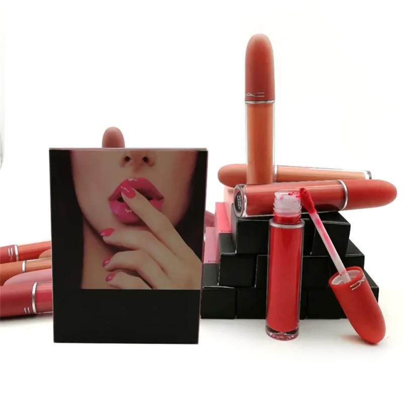 M MC LIP STICK HOT جديد ماكياج ماتي أحمر الشفاه ملمع الشفاه 12 لون شحن مجاني