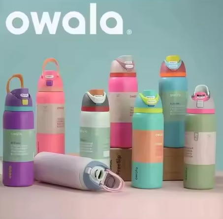 زجاجة مياه رياضية معزولة من الفولاذ المقاوم للصدأ 32 أونصة – شفاطة مدمجة، خالية من مادة BPA، مثالية للسفر والرياضة