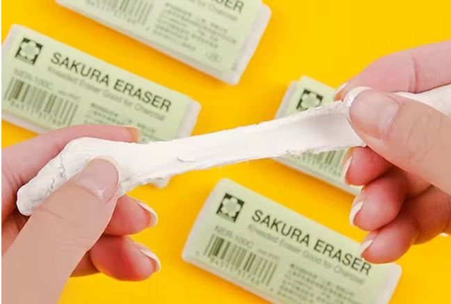 ساكورا ممحاة قابلة للعجن – معجون مطاطي قابل للتشكيل للفنانين، للرسم بالفحم والجرافيت