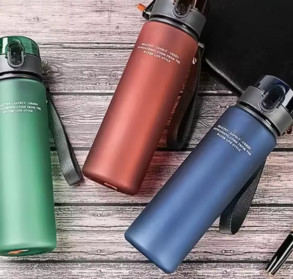 زجاجة مياه رياضية 400/560 مل – كوب بلاستيكي شفاف محمول بسعة كبيرة مع غطاء مرن للأنشطة الخارجية