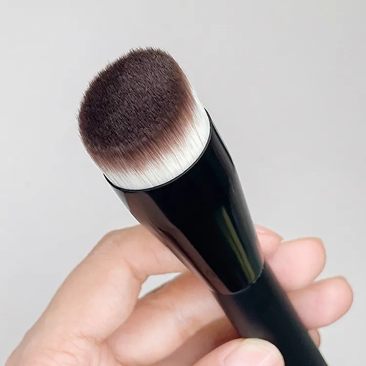 فرشاة كريم أساس بزاوية مسطحة باللون الأسود، أداة مكياج، فرشاة تحديد أحمر الخدود