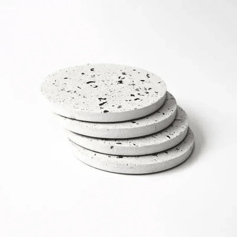 Industrial-Stylish High-Quality Cement Coasters for Creative Decor