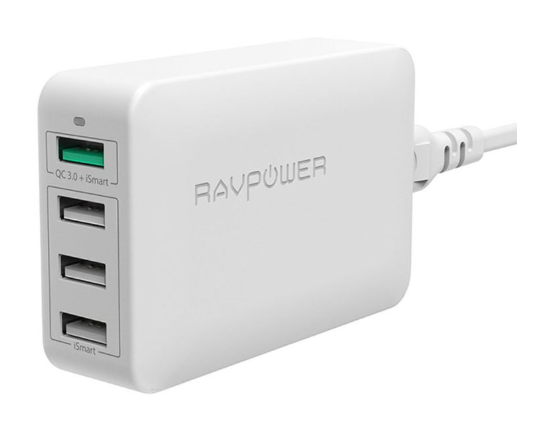 راف باور محولusb اربع منافذ PC024 ابيض