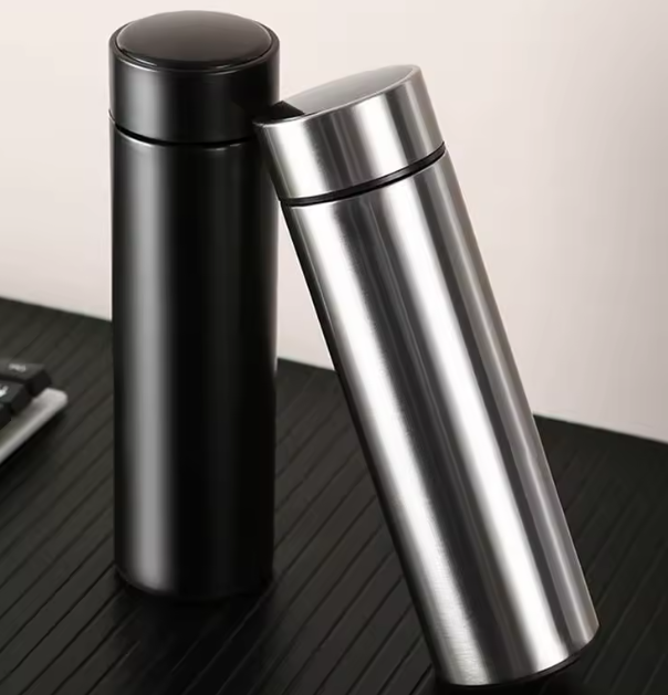 قارورة ماء ذكية معزولة من الفولاذ المقاوم للصدأ – 500 مل مع عرض درجة الحرارة