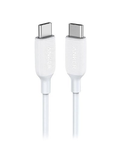كيبل شحن وتوصيل الطاقة باورلاين 3 بطرفين USB-C للشحن السريع باستطاعة 60 واط وطول 3 قدم من انكر-A8852H21
