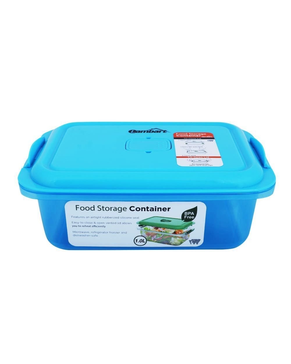 لامبارت حافظة طعام مربعة 1لتر