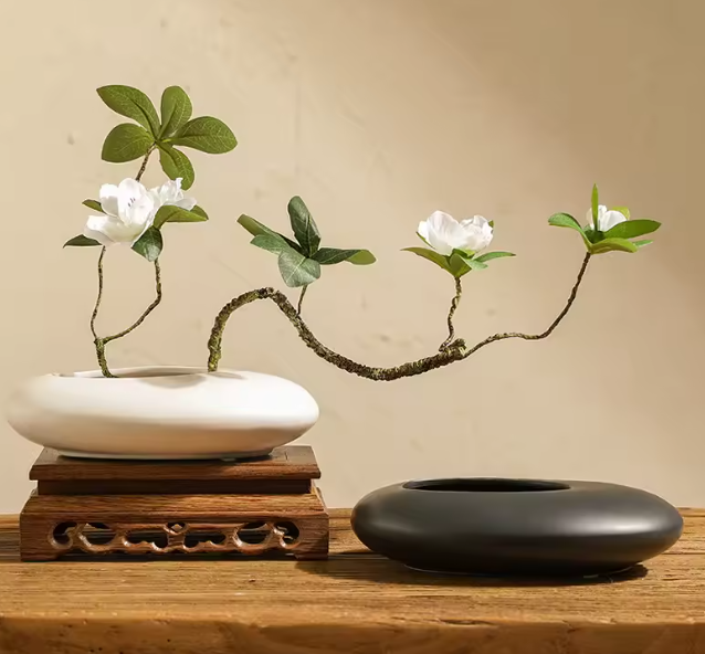 فرع أزاليا صناعي من الحرير – زهرة بيضاء لتزيين المنزل والمكتب