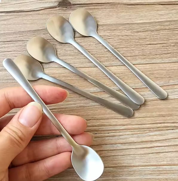 ملعقة توابل من الفولاذ المقاوم للصدأ – ملعقة خلط دائرية سميكة لملاعق الشاي والقهوة والحلويات