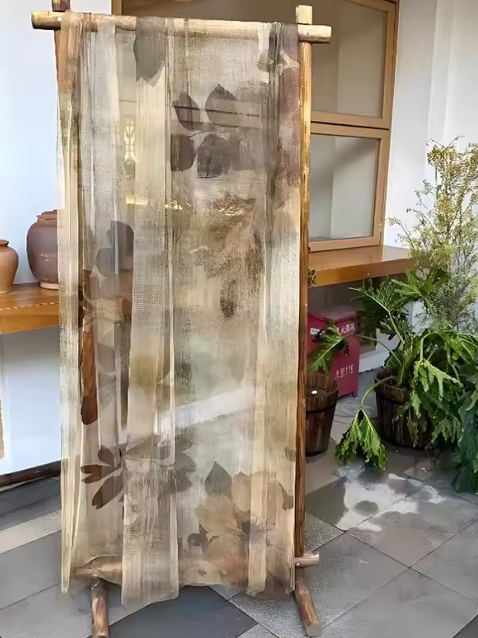 قماش تول ناعم بالمتر – للديكور والخياطة والستائر، ألوان أبيض وأخضر وبرتقالي