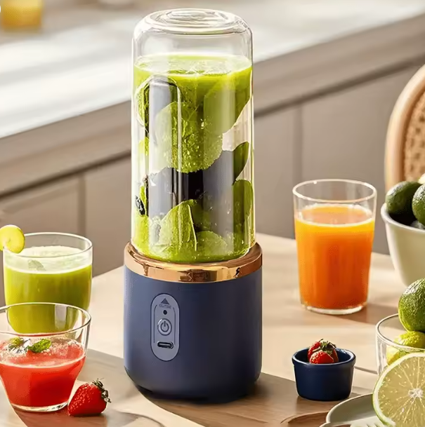 خلاط عصير شخصي محمول USB – 6 شفرات كهربائي للمنزل والسفر