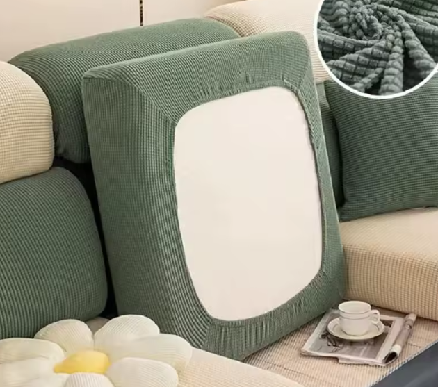 غطاء أريكة مرن أنيق – حماية الأثاث – مع أغطية وسائد قابلة للإزالة
