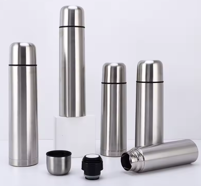 زجاجة مياه حرارية من الفولاذ المقاوم للصدأ 304 – 350/500/750/1000 مل، حافظ للحرارة والبرودة