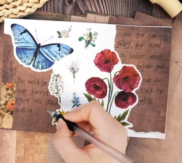 ورق دعوات عتيق عالي الجودة – ورق حرفي لتزيين الكتب والمشاريع اليدوية