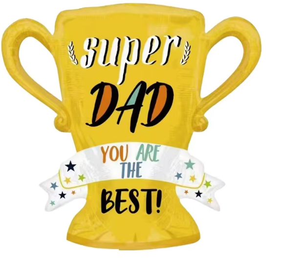 بالون كأس عيد الأب "أفضل أب في العالم" - Super Dad Globe